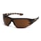 Carhartt Easley, Safety Glasses, anti-fog, sandstone bronze Lens, Black and tan Frame CHB818ST - alternate 1